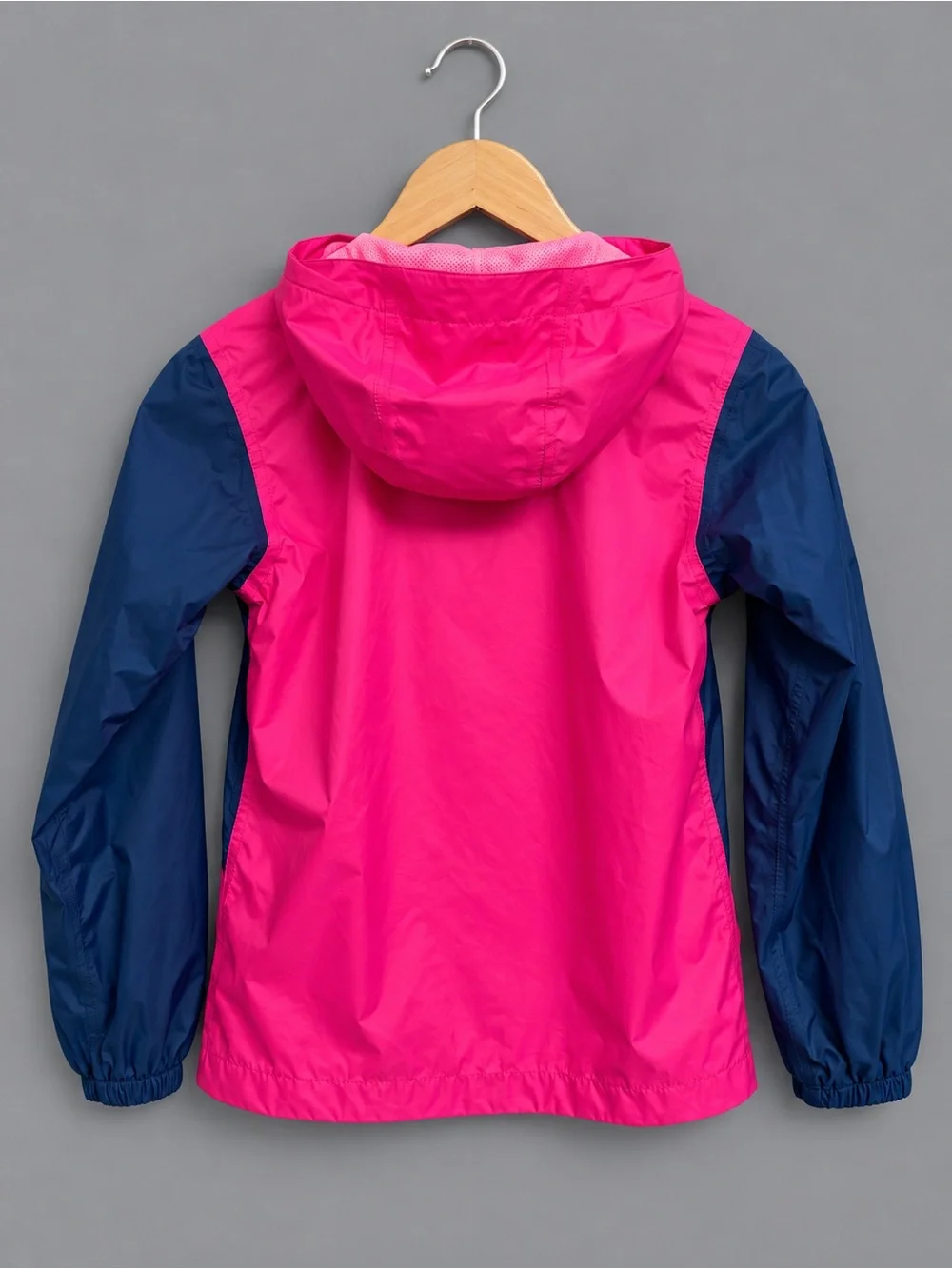 The North Face Girls DryVent Hooded Rain Jacket Pink Navy Youth Small 7/8